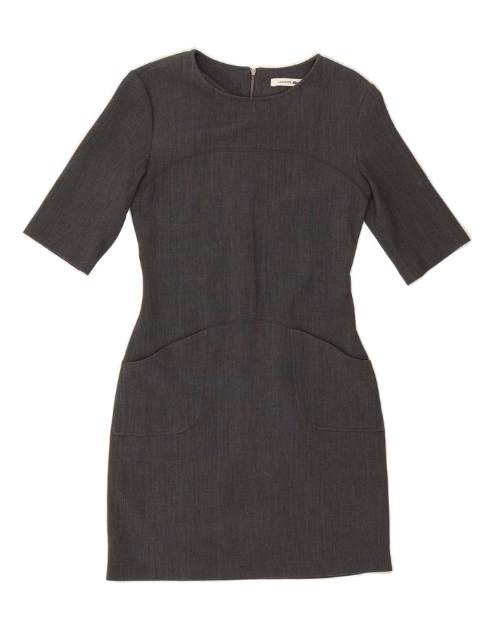 LACOSTE Womens Bodycon Dress Size 36 Small Grey Polyester Vintage Lacoste and Second-Hand Lacoste from Messina Hembry 