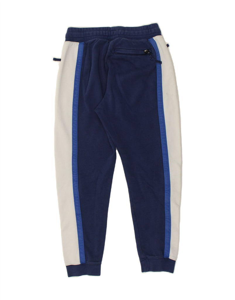 NIKE Mens Tracksuit Trousers Joggers Small Navy Blue Colourblock Cotton | Vintage Nike | Thrift | Second-Hand Nike | Used Clothing | Messina Hembry 