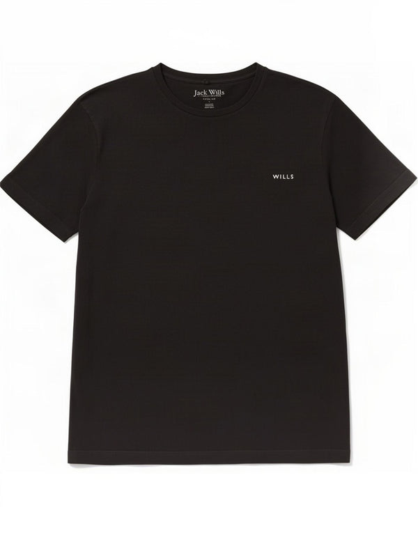 Jack Wills Mens Classic Fit T-Shirt Top Small Black Cotton