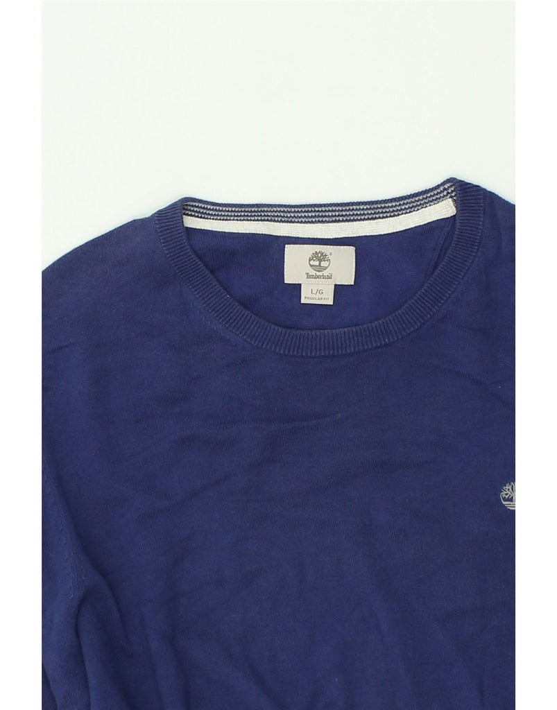 TIMBERLAND Mens Regular Fit Crew Neck Jumper Sweater Large Navy Blue | Vintage Timberland | Thrift | Second-Hand Timberland | Used Clothing | Messina Hembry 