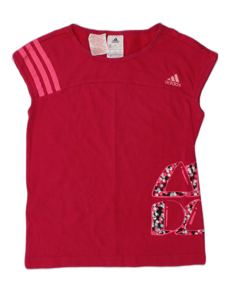 ADIDAS Girls Graphic Vest Top 8-9 Years Pink Cotton | Vintage Adidas | Thrift | Second-Hand Adidas | Used Clothing | Messina Hembry 