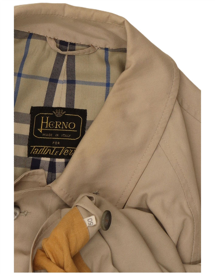 Herno Mens Trench Coat IT 50 Large Beige