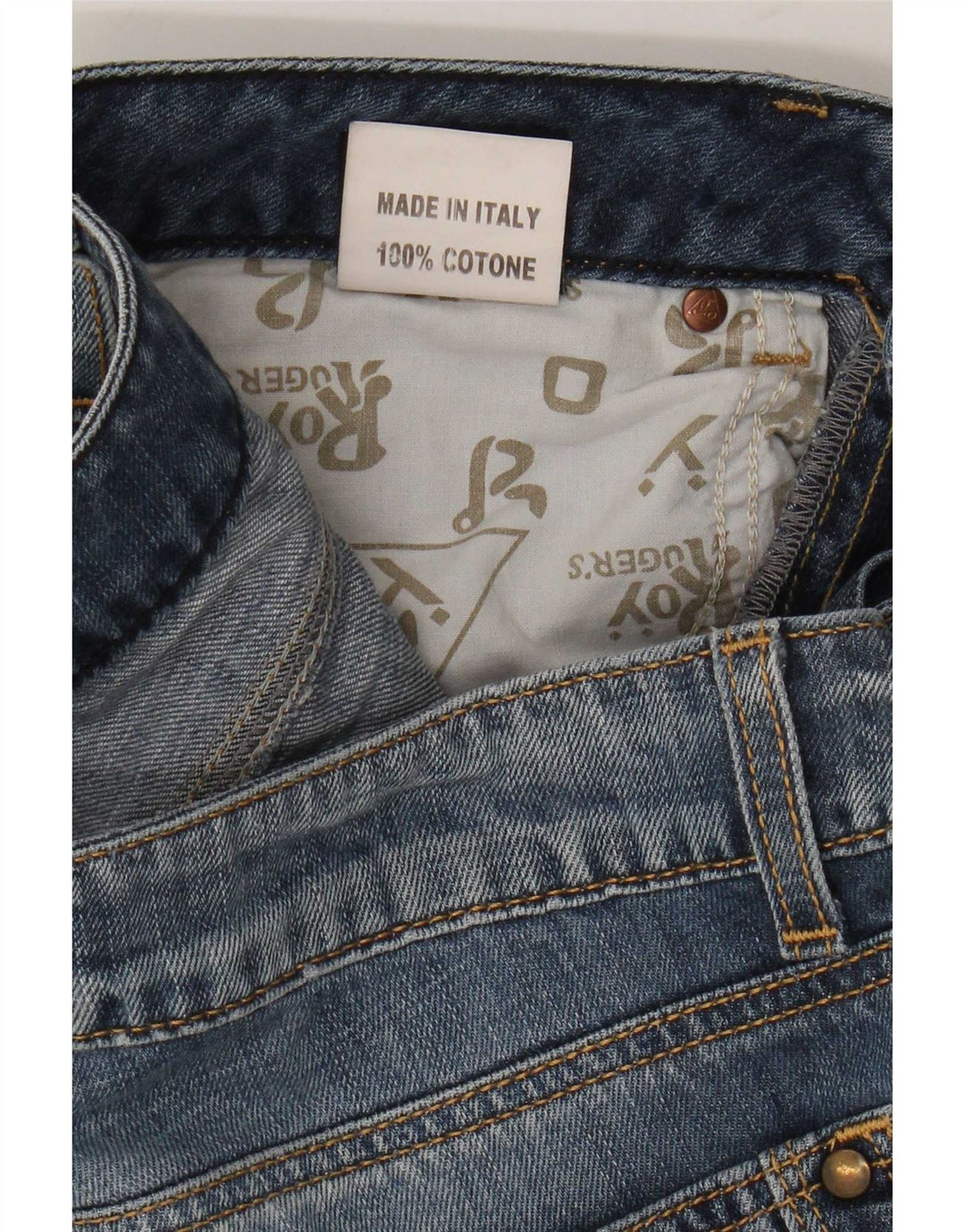Roy Rogers Womens Straight Jeans W28 L33 Blue Cotton
