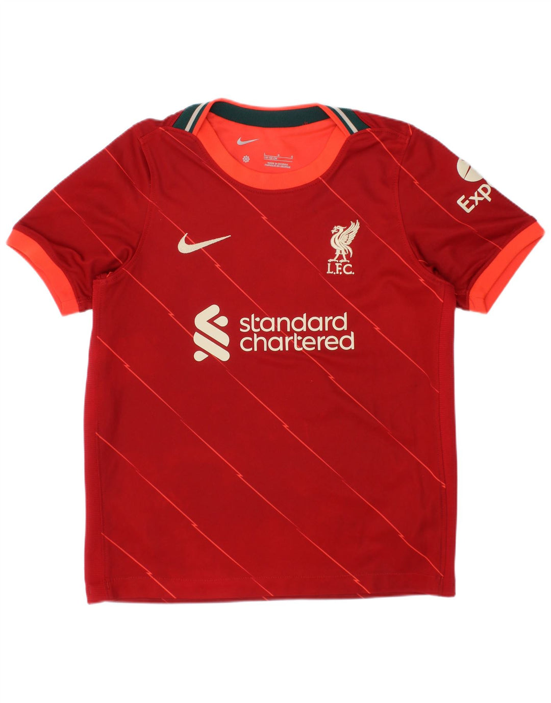 Nike Boys Liverpool Graphic T-Shirt Top 6-7 Years Large Red Polyester