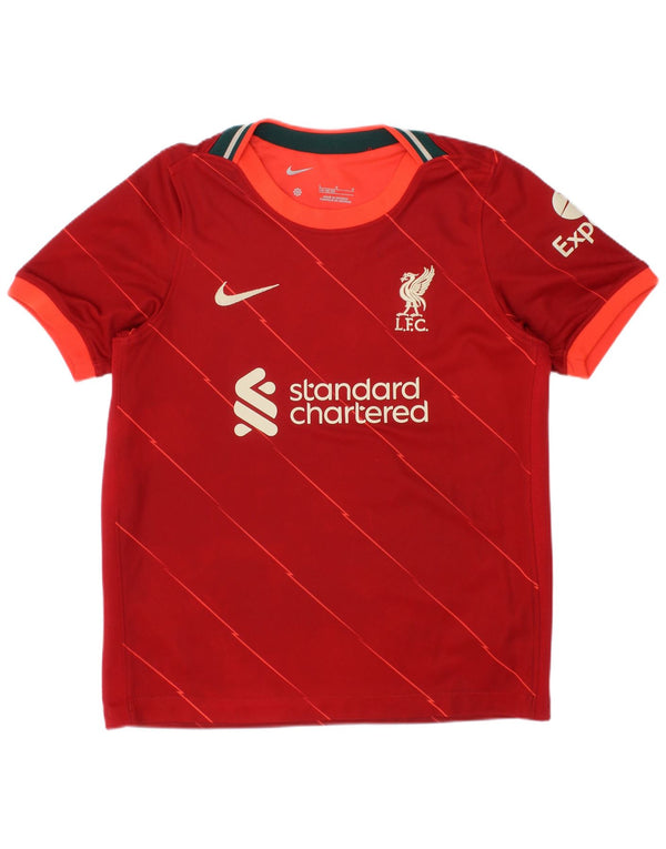 Nike Boys Liverpool Graphic T-Shirt Top 6-7 Years Large Red Polyester