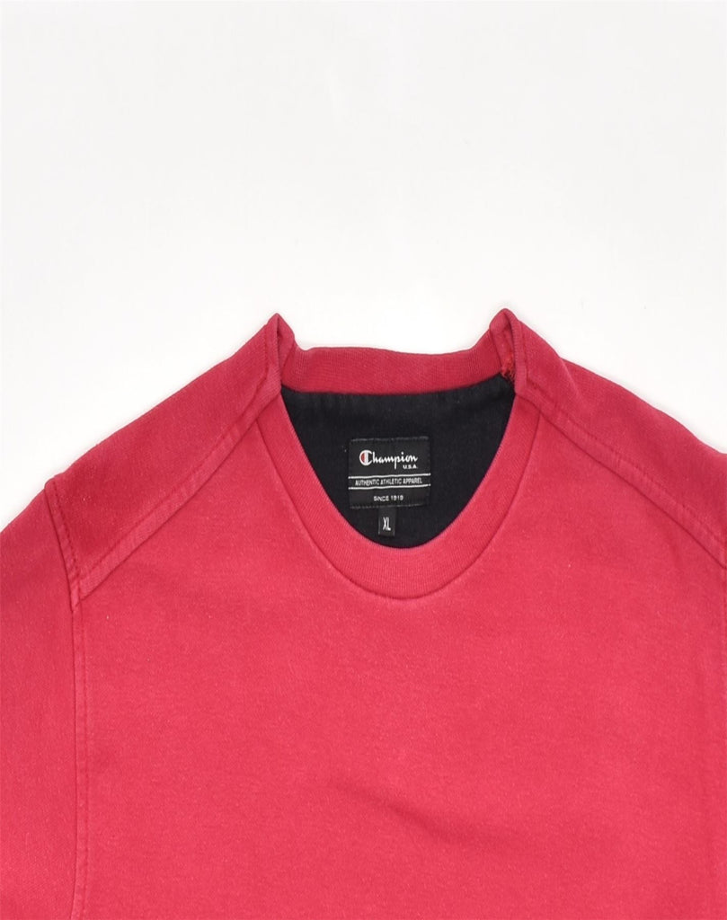 CHAMPION Womens Graphic Sweatshirt Jumper UK 18 XL Red Cotton | Vintage | Thrift | Second-Hand | Used Clothing | Messina Hembry 