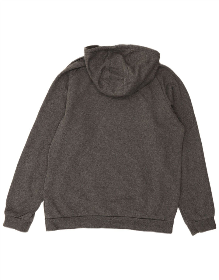 Adidas Mens Hoodie Jumper Large Grey Cotton