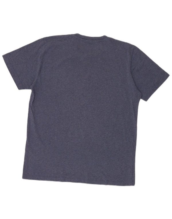 North Sails Mens T-Shirt Top Large Navy Blue Flecked Cotton