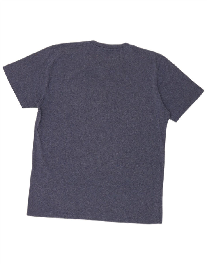 North Sails Mens T-Shirt Top Large Navy Blue Flecked Cotton