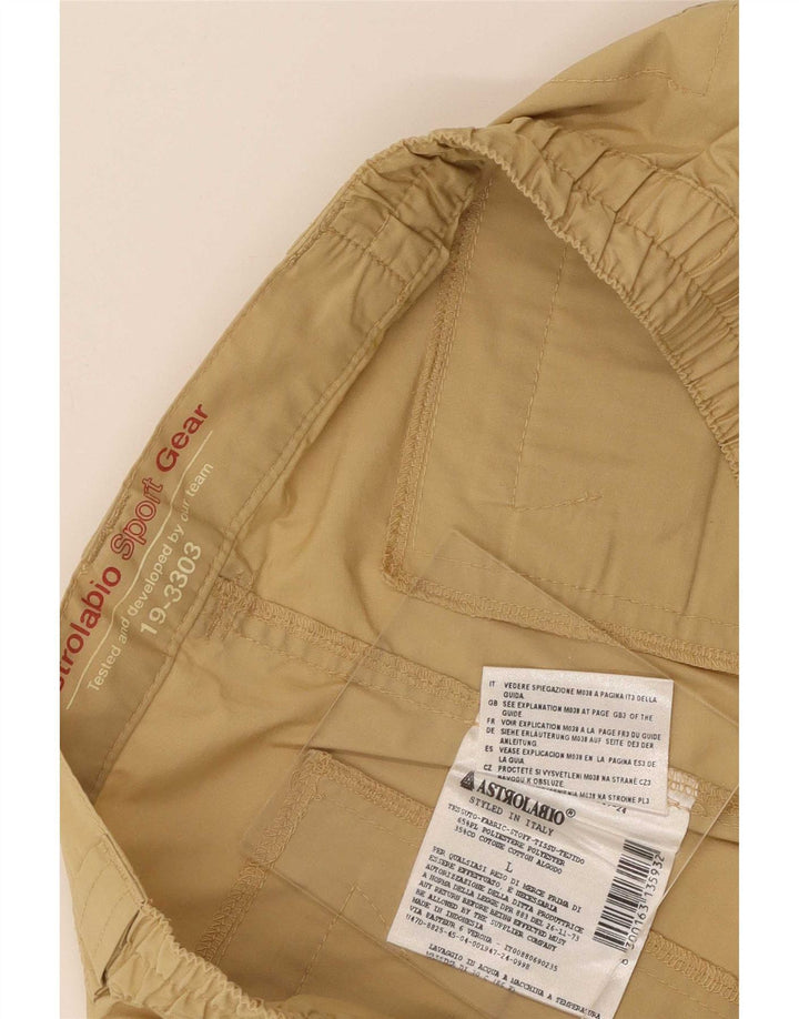Astrolabio Mens Chino Shorts Large W34 Beige Polyester