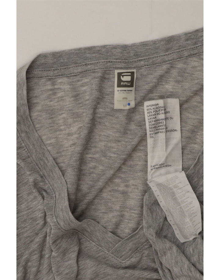 G-Star Mens T-Shirt Top Medium Grey Flecked Cotton