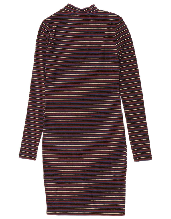 Topshop Womens Jumper Dress UK 6 XS Multicoloured Striped Polyester
