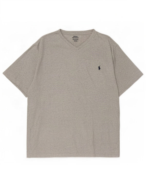 Polo Ralph Lauren Mens T-Shirt Top XL Grey Flecked Cotton