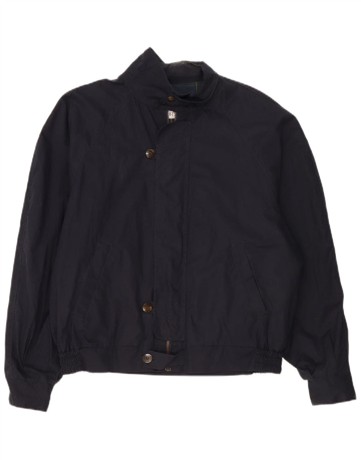 Urbis Mens Bomber Jacket IT 52 XL Navy Blue Cotton