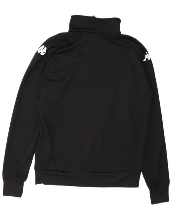 Kappa Mens Graphic Pullover Tracksuit Top Jacket Medium Black Polyester