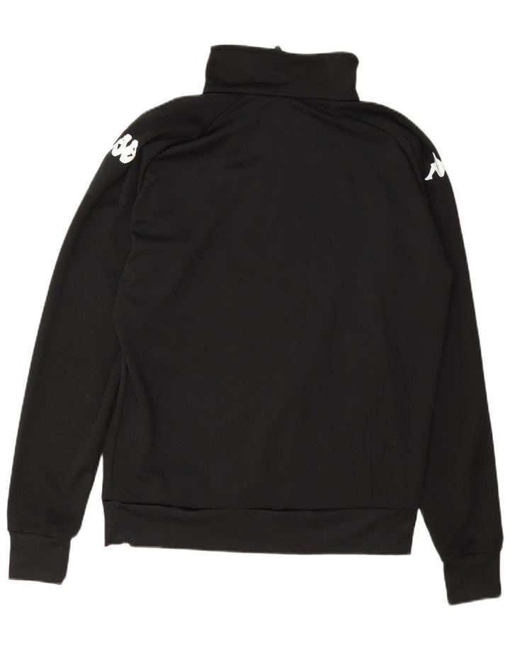 Kappa Mens Graphic Pullover Tracksuit Top Jacket Medium Black Polyester