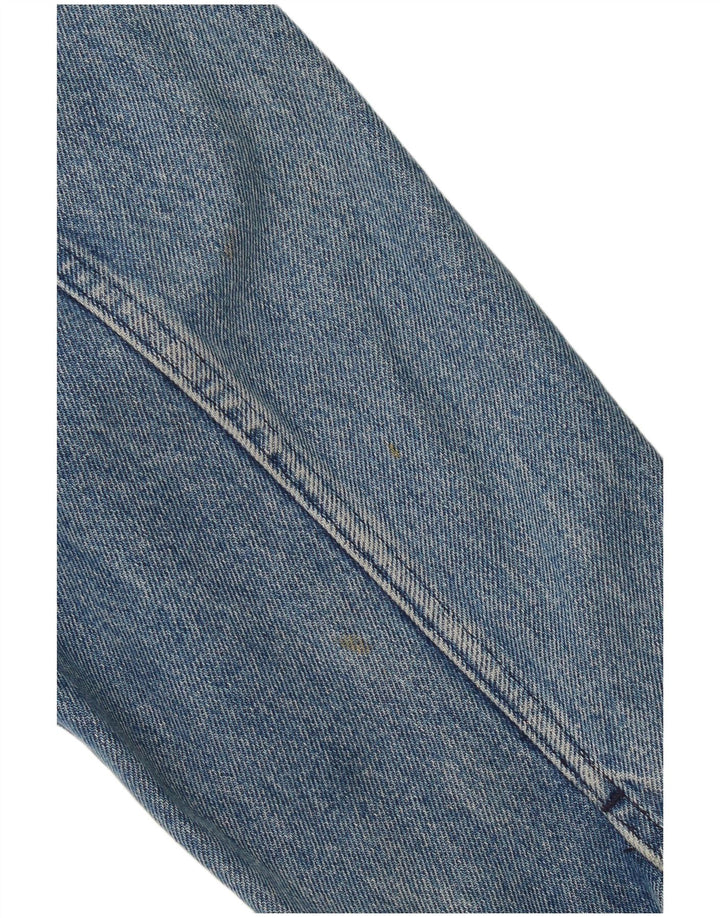 Trussardi Womens Oversized Denim Jacket UK 18 XL Blue Cotton