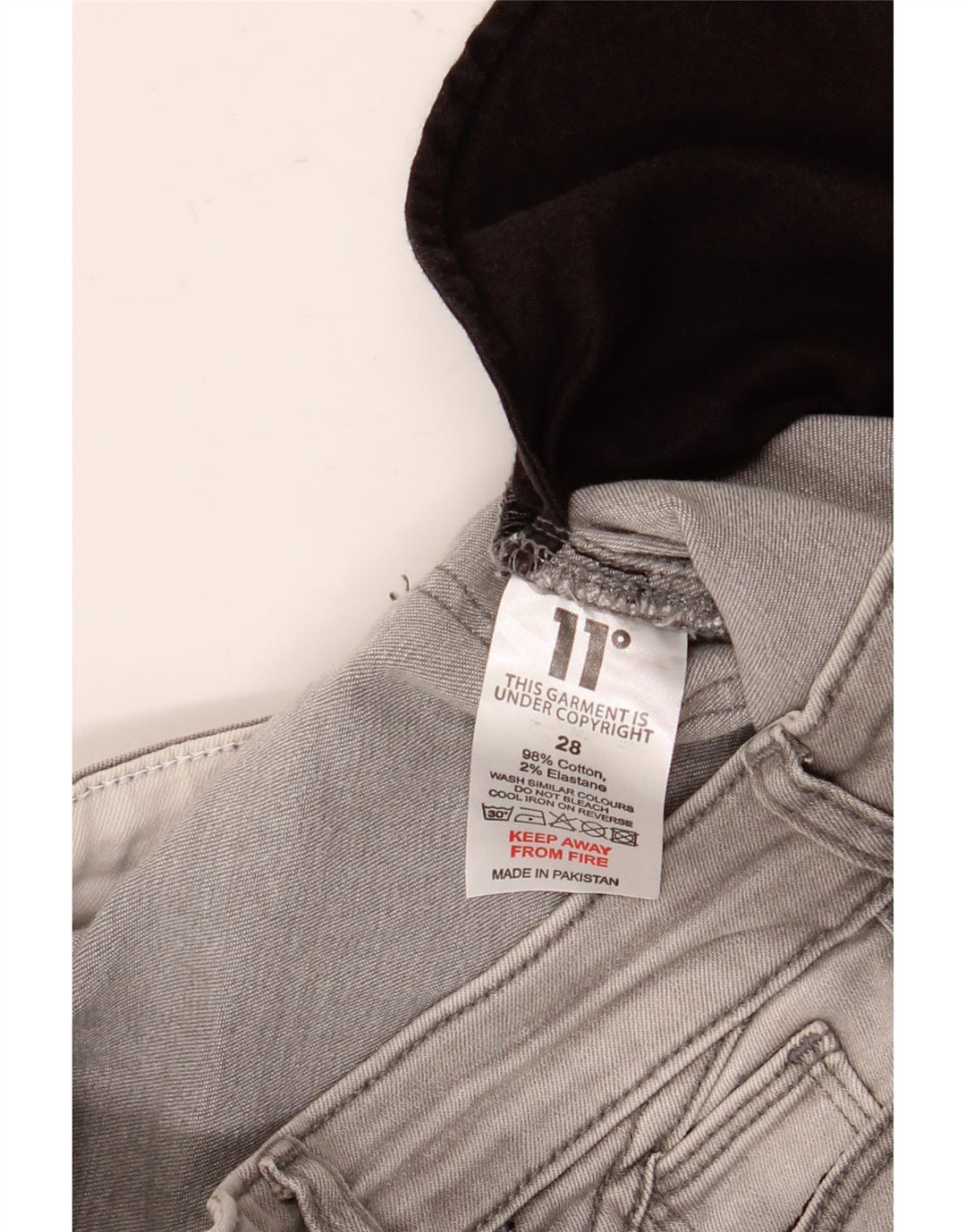 Eleven Degrees Womens Skinny Jeans W28 L30 Grey Cotton