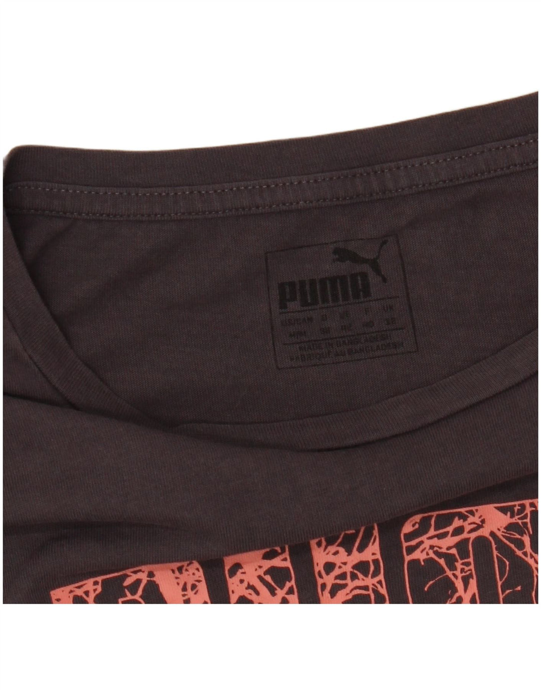 Puma Womens Graphic T-Shirt Top UK 12 Medium Grey