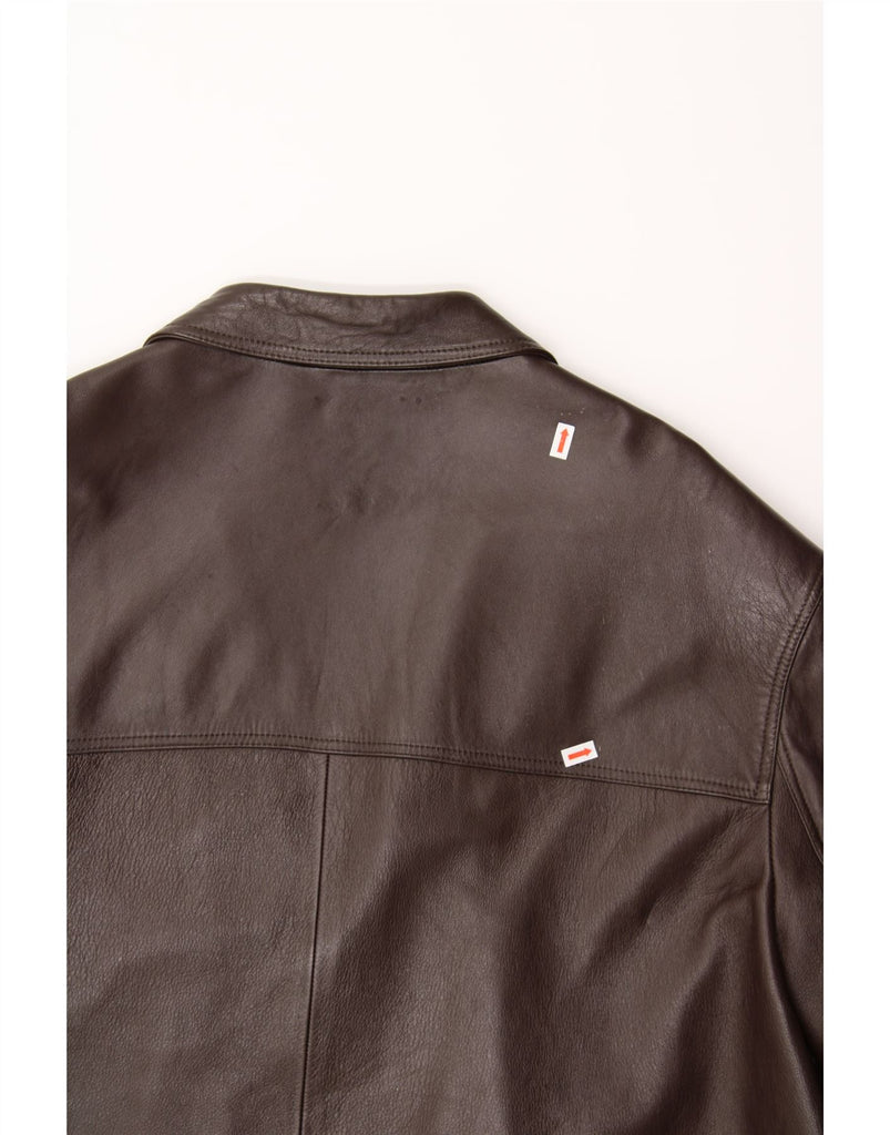 VINTAGE Mens Leather Jacket UK 44 2XL Brown Vintage Vintage and Second-Hand Vintage from Messina Hembry 