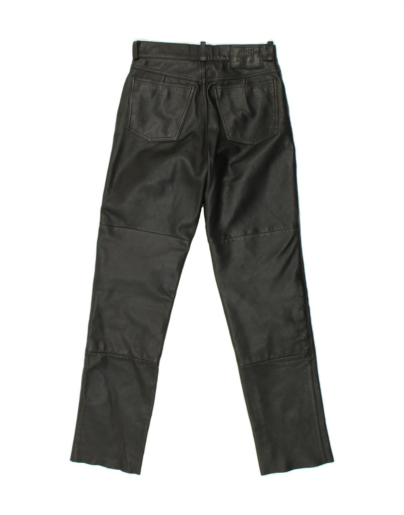 GIPSY Womens Slim Leather Trousers W28 L30 Black Leather Vintage Gipsy and Second-Hand Gipsy from Messina Hembry 