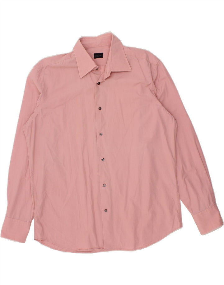 JOOP Mens Shirt Size 46 16 1/2 Large Pink Cotton Vintage Joop and Second-Hand Joop from Messina Hembry 