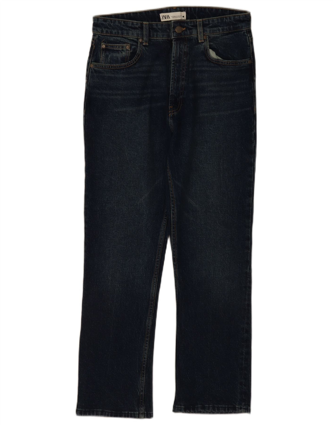 Zara Womens Straight Jeans EU 40 Medium W30 L28 Navy Blue