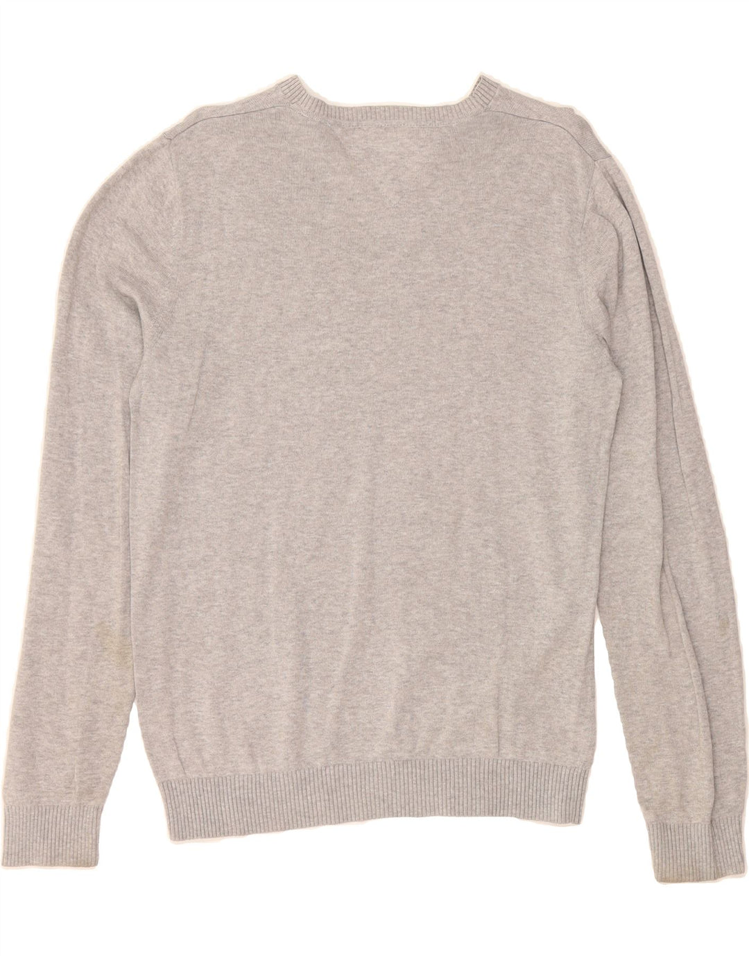 TOMMY HILFIGER Mens V-Neck Jumper Sweater Small Grey Vintage Tommy Hilfiger and Second-Hand Tommy Hilfiger from Messina Hembry 