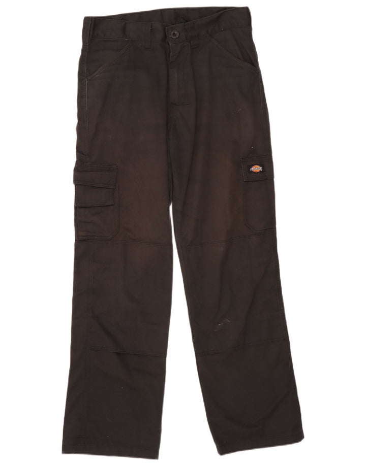 Dickies Mens Straight Cargo Trousers W32 L31 Black Polyester