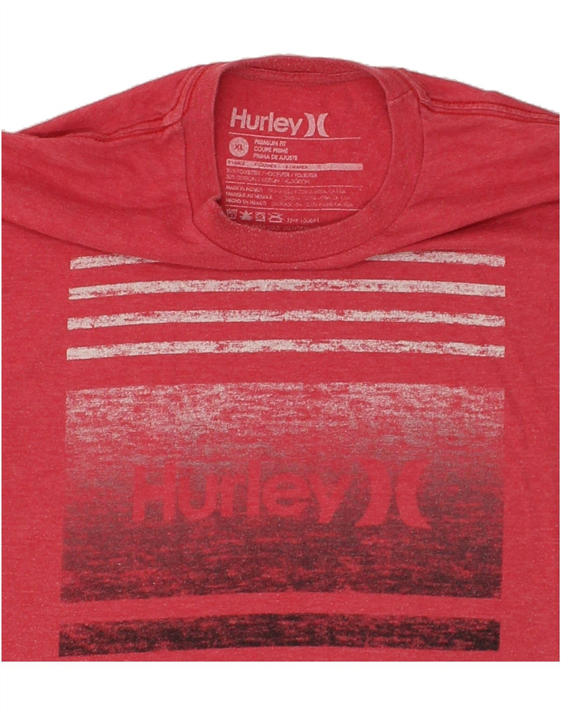 HURLEY Womens Graphic T-Shirt Top UK 18 XL Pink Polyester | Vintage Hurley | Thrift | Second-Hand Hurley | Used Clothing | Messina Hembry 