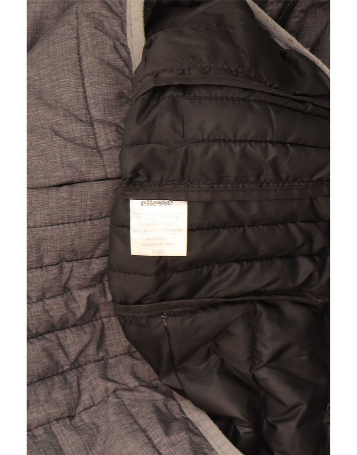 Ellesse Boys Hooded Padded Jacket 12-13 Years Grey Nylon