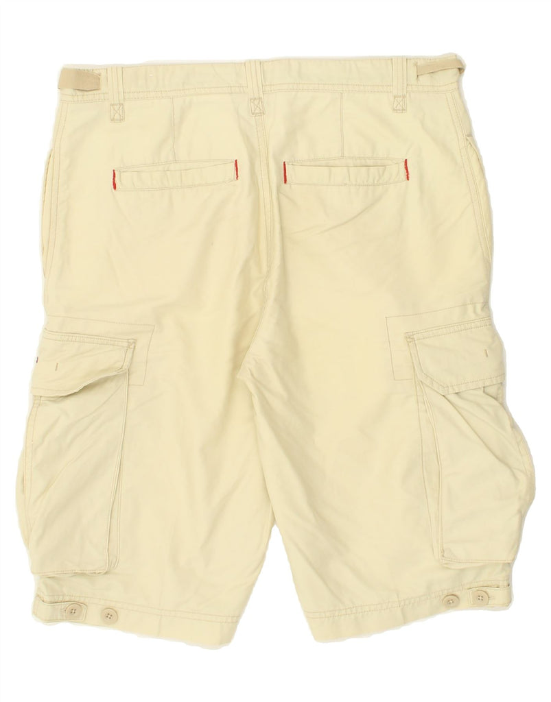 TOMMY HILFIGER Mens Cargo Shorts Small W34 Beige Cotton | Vintage Tommy Hilfiger | Thrift | Second-Hand Tommy Hilfiger | Used Clothing | Messina Hembry 