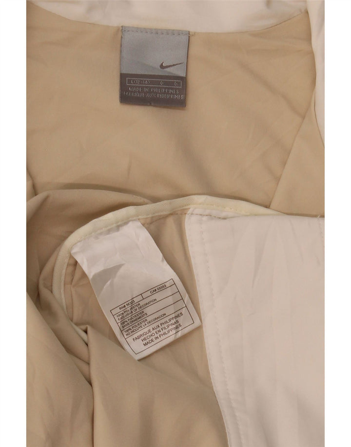 Nike Womens Tracksuit Top Jacket US 12/14 Large Beige Polyester