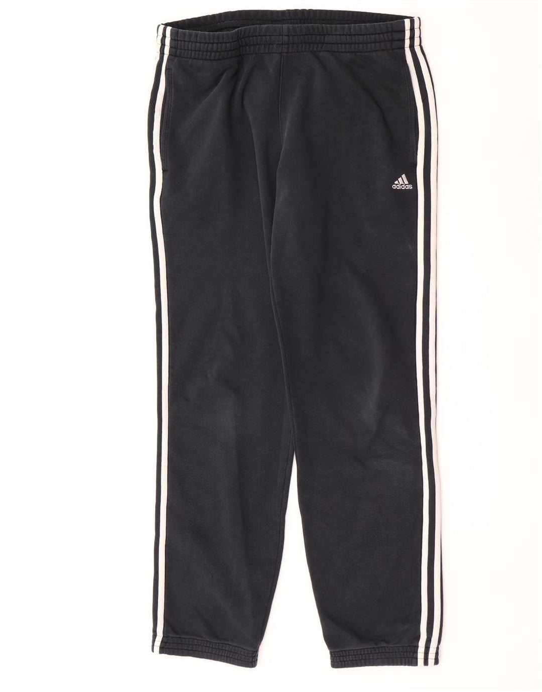 Adidas Mens Tracksuit Trousers Joggers Large Navy Blue Cotton