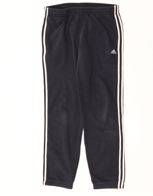 Adidas Mens Tracksuit Trousers Joggers Large Navy Blue Cotton