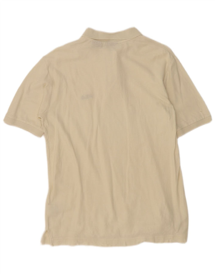 Fila Mens Polo Shirt Small Off White Cotton