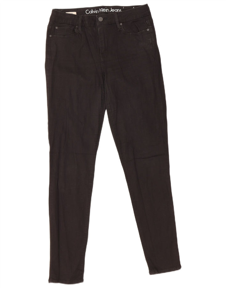 Calvin Klein Womens Jegging Trousers W29 L29 Black Cotton