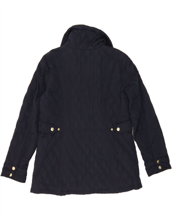 MICHAEL KORS Womens Quilted Jacket UK 16 Large Navy Blue Polyester Vintage Michael Kors and Second-Hand Michael Kors from Messina Hembry 