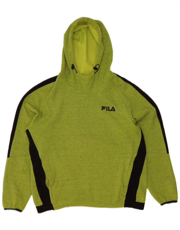 Fila Mens Sweatshirt Jumper XL Green Colourblock Cotton