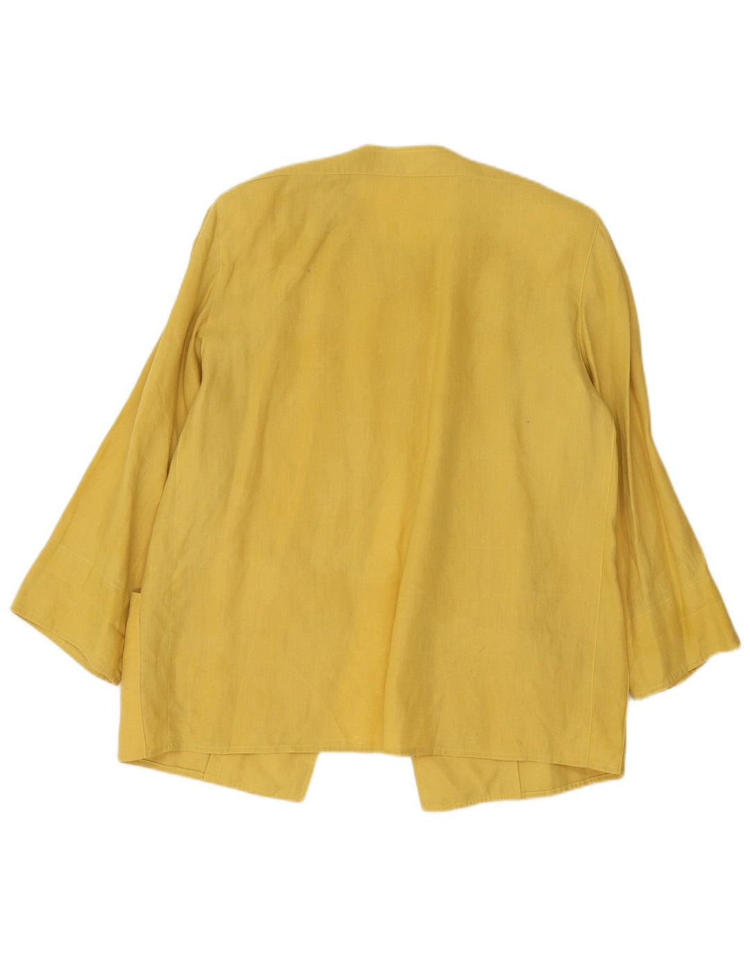 Vintage Womens 1 Button Blazer Jacket UK 16 Large Yellow