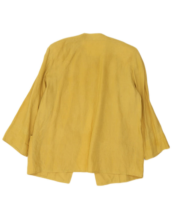 Vintage Womens 1 Button Blazer Jacket UK 16 Large Yellow