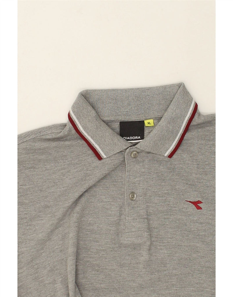 DIADORA Mens Polo Shirt XL Grey Cotton | Vintage Diadora | Thrift | Second-Hand Diadora | Used Clothing | Messina Hembry 