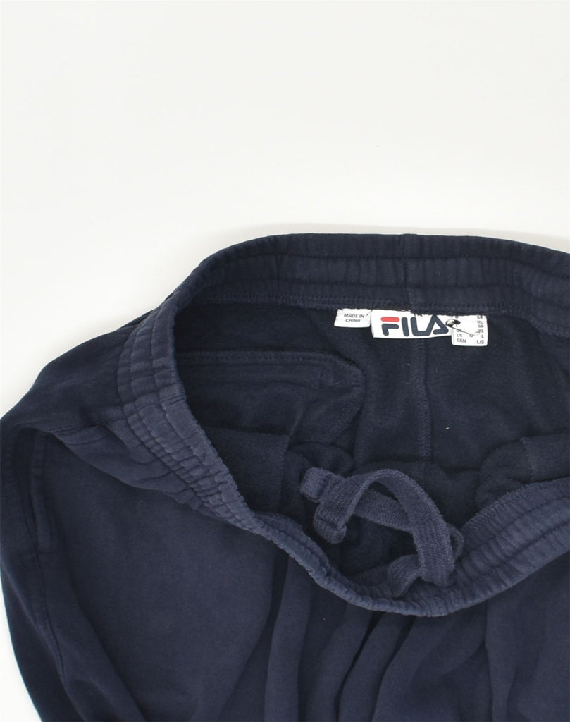 FILA Mens Tracksuit Trousers XL Navy Blue Cotton | Vintage Fila | Thrift | Second-Hand Fila | Used Clothing | Messina Hembry 