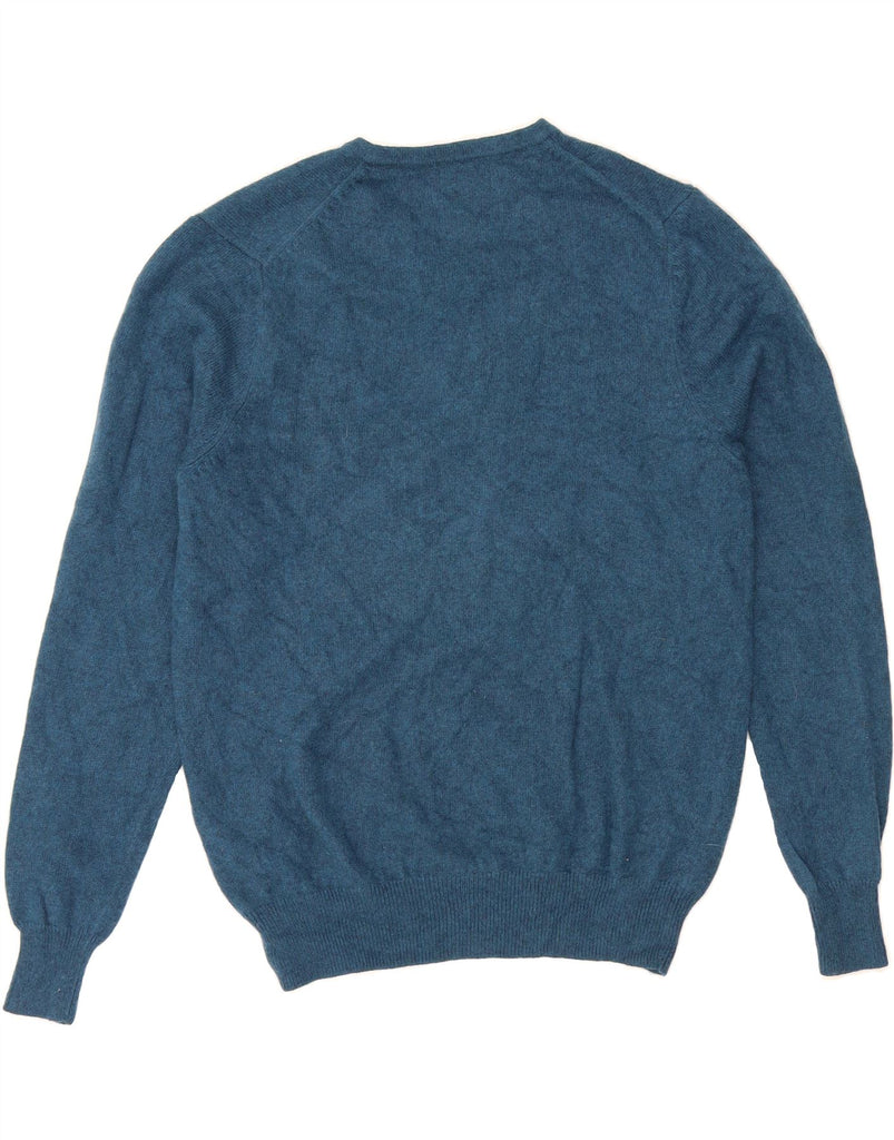 MARKS & SPENCER Womens Regular Fit V-Neck Jumper Sweater UK 14 Medium Blue Vintage Marks & Spencer and Second-Hand Marks & Spencer from Messina Hembry 