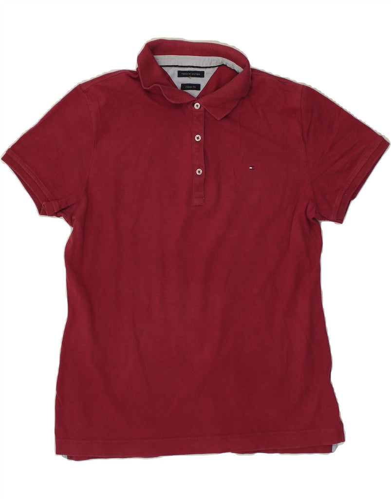 TOMMY HILFIGER Womens Classic Fit Polo Shirt UK 14 Large Red Cotton | Vintage Tommy Hilfiger | Thrift | Second-Hand Tommy Hilfiger | Used Clothing | Messina Hembry 