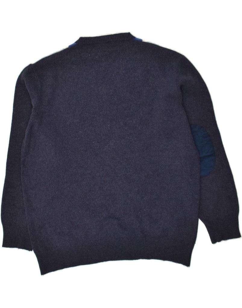 VINTAGE Mens Slim Fit V-Neck Jumper Sweater Size 56 2XL Navy Blue | Vintage Vintage | Thrift | Second-Hand Vintage | Used Clothing | Messina Hembry 