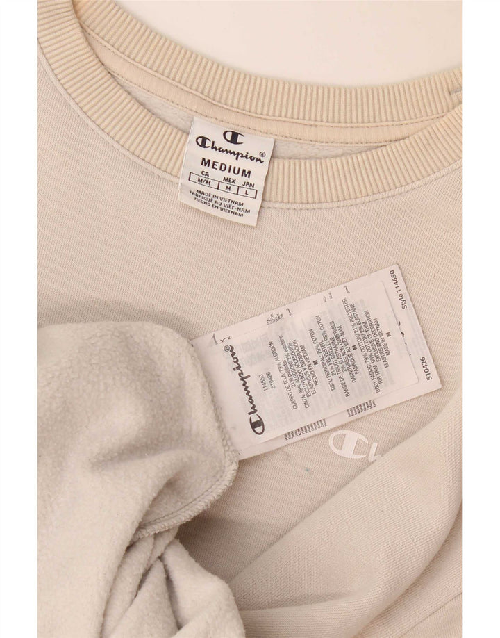 Champion Mens Sweatshirt Jumper Medium Beige Cotton
