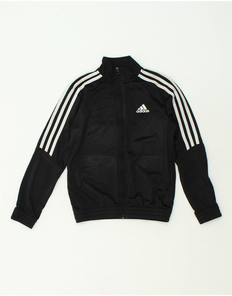 ADIDAS Boys Tracksuit Top Jacket 9-10 Years Black Polyester | Vintage Adidas | Thrift | Second-Hand Adidas | Used Clothing | Messina Hembry 