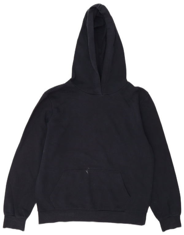 Marks & Spencer Womens Oversized Hoodie Jumper UK 10 Small Navy Blue Cotton