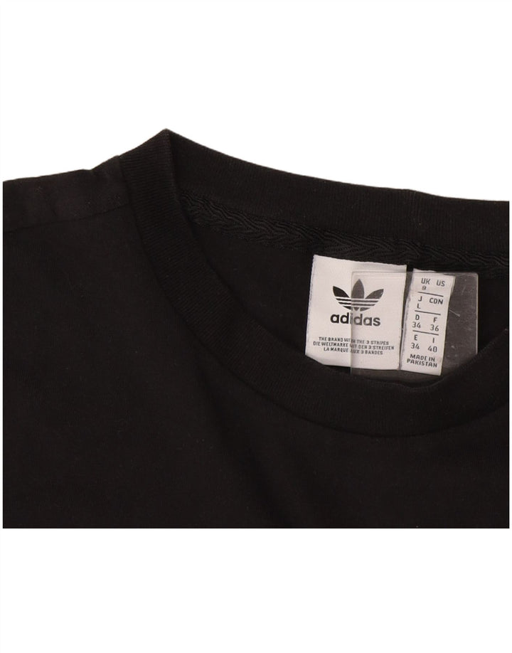 Adidas Womens Graphic T-Shirt Top UK 8 Small Black